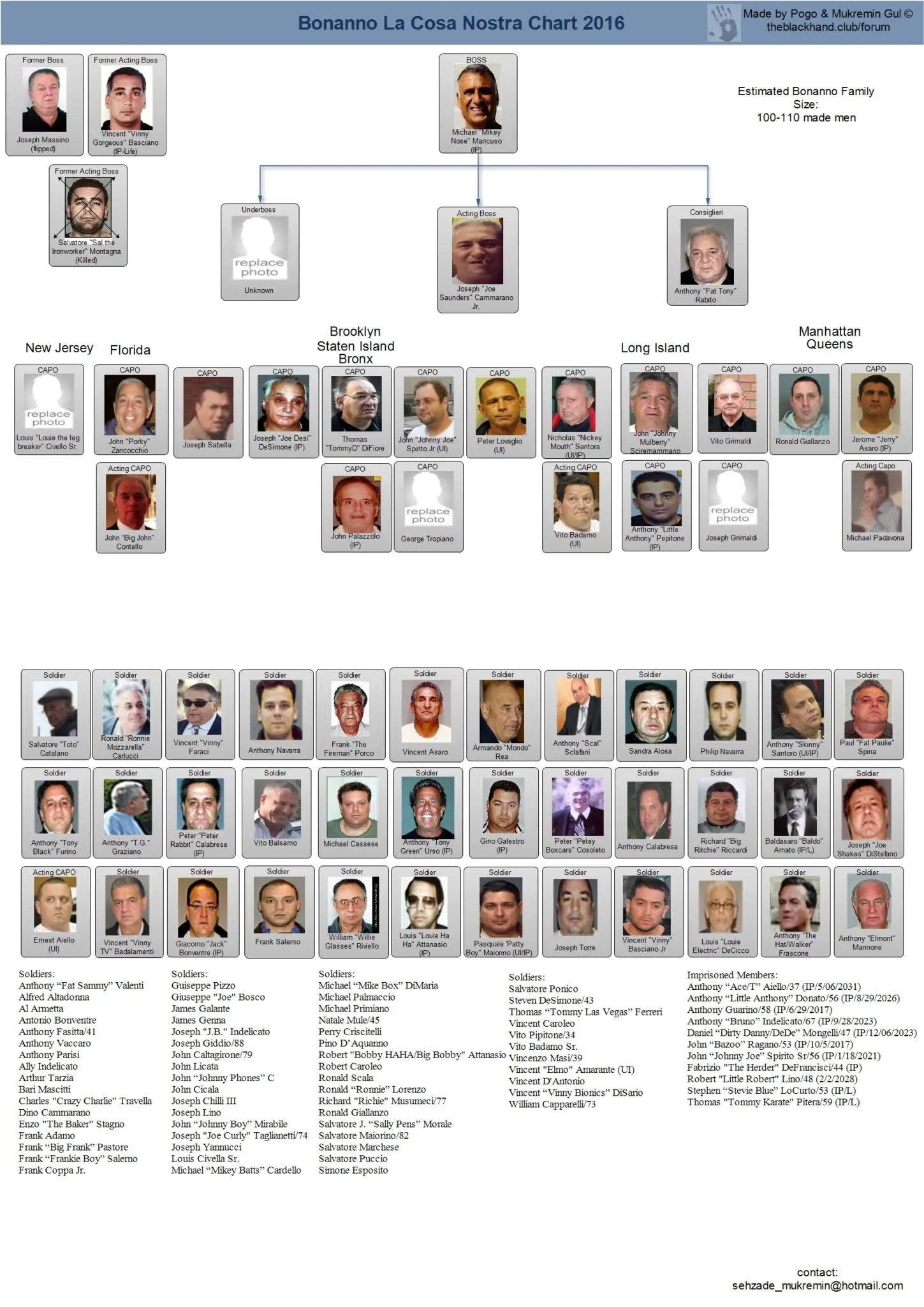 Gambino Crime Family Chart 2016